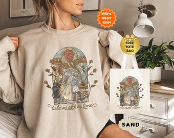 Tale As Old As Time Belle's Book Shop Sweatshirt, Book Lover Sweatshirt, Bookish Gifts, Banned Books Hoodie, Book Lover Gift, Teacher Gift