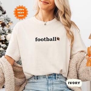 Comfort Colors® Retro Football Shirt, Football Mom Shirt, Football Gameday Shirt, Womens Football Lovers Shirt, Football Season Shirt