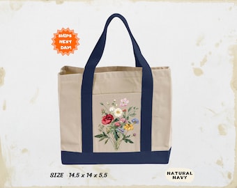 Vintage Wildflowers Tote Bag, Wildflower Tote Bag, Floral Tote Bag, Aesthetic Tote Bag, Floral Gift For Her, Gift For Her, Mothers Day Gift