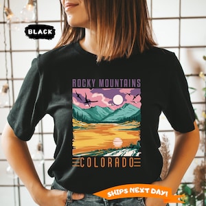 Rocky Mountains Shirt, Colorado Shirt, Colorado Rockies Shirt, Retro Oversized Shirt, Colorado Mountains Shirt for Hiking