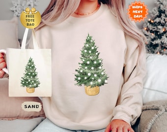 Christmas Tree Top Sweatshirt, Christmas Hoodie, Womens Christmas, Merry Christmas, Family Christmas, Funny Christmas, Xmas Party,Xmas Gifts