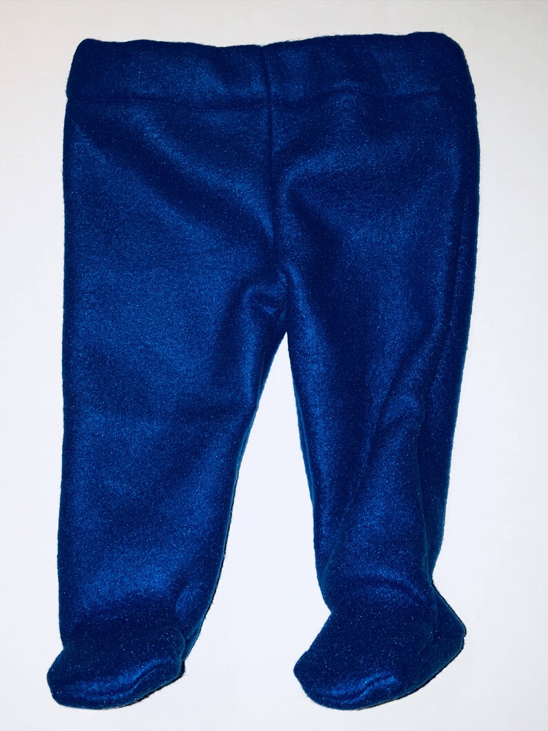 Footed Pajama Pants Blue Fleece 03M Infant Footie Etsy
