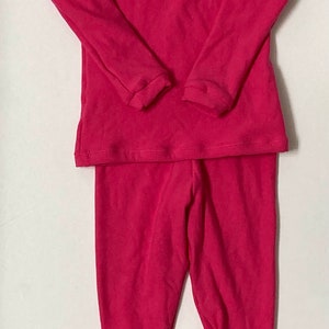 Footed Pajama Pants Winter Pajamas with Feet CUSTOM Two 2 Piece Set Shirt Boys Girls Kid's Pajamas Eco Dye Solid Color Bamboo Stretch Fleece afbeelding 6