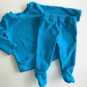 children's 2 piece footed pajamas