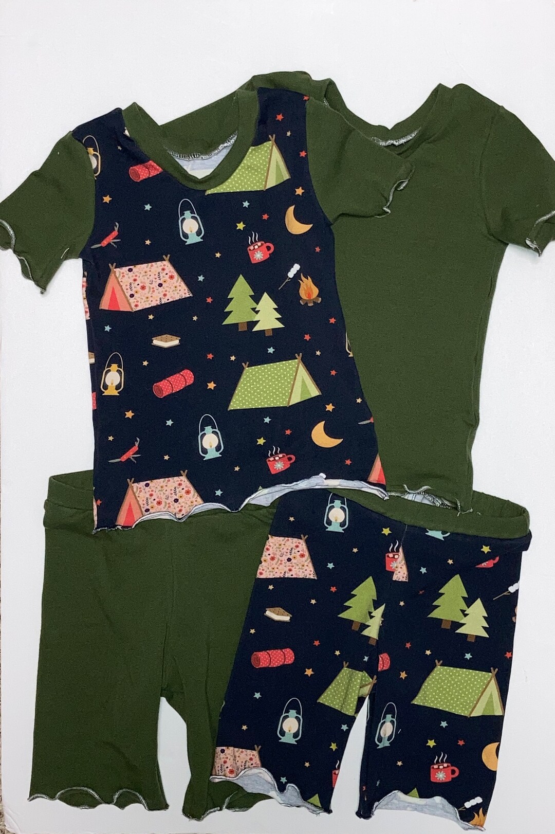 Adorable kids summer camping themed pajamas explore the etsy