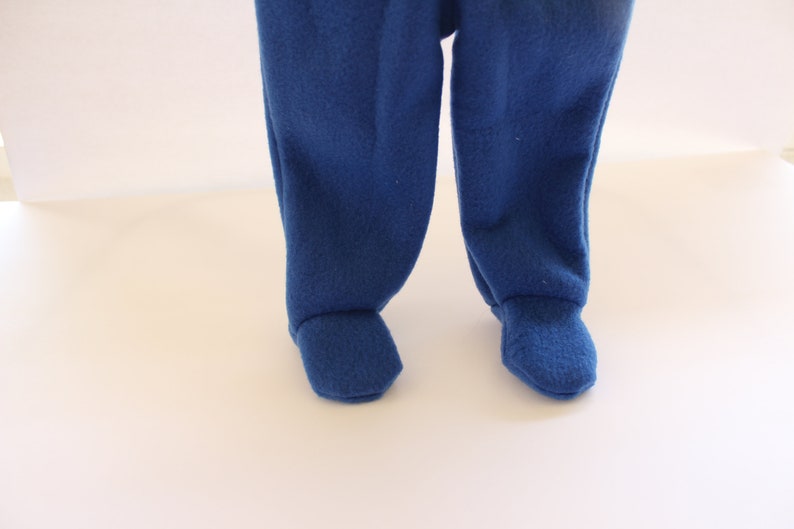 Download Footed Pajama Pants Blue Fleece 0-3M Infant Footie | Etsy