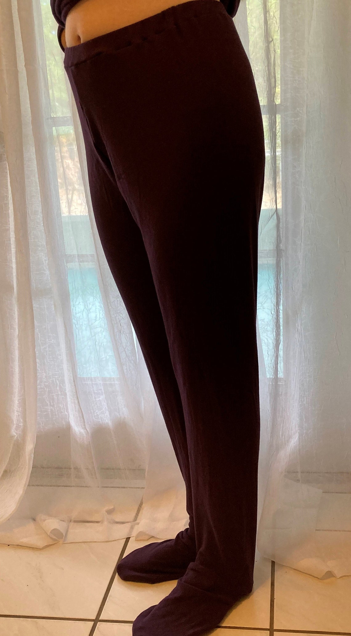 Adult Footed Pajama Pants With Feet Pajamas CUSTOM Bamboo Etsy