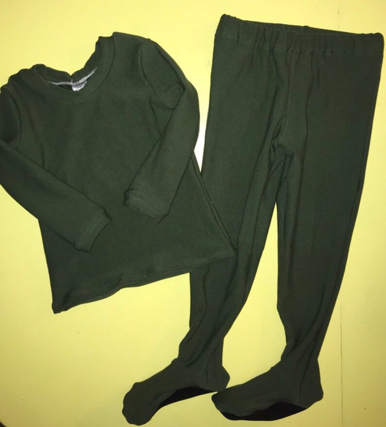 Footed Pajama Pants Pajamas With Feet CUSTOM Two 2 Piece Set Etsy