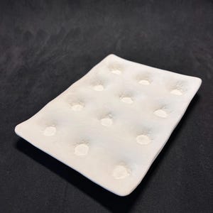 Ceramic Egg Holder Tray – 12-Egg Storage, Bisque Fired, Minimalist Kitchen Decor
