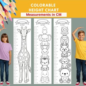thumbnail image 2 of ARTIQUE Personalised Zoo Animals Height Chart – Canvas Growth Chart For Kids, 90+ Designs 2 of 2