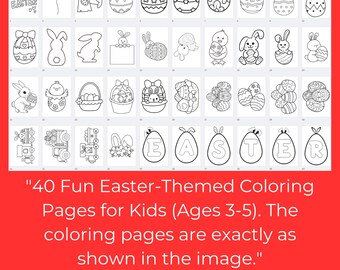 40 Easter Coloring Pages for Kids: Bunny & Egg Designs (PDF)