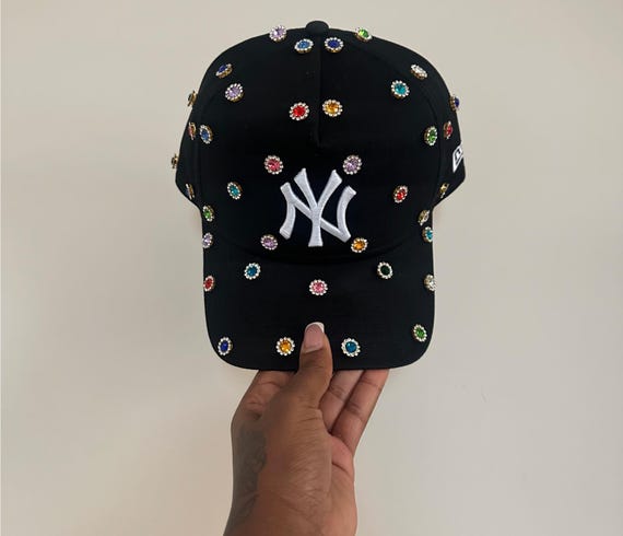 NY Yankees Rainbow Bling Hat - Etsy display picture 1
