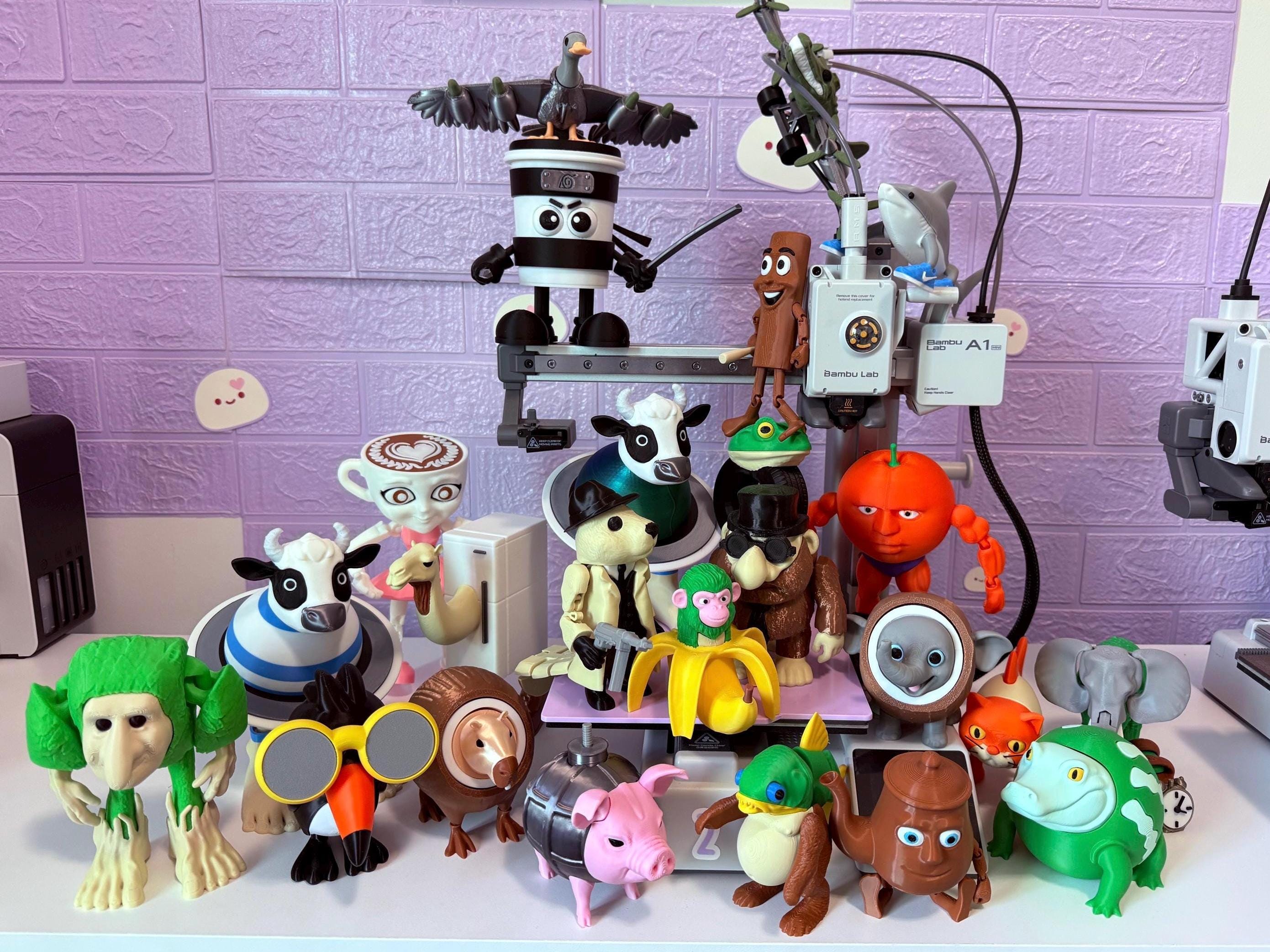 Italian brainrot full meme Toys 3D Printed Viral Meme Figure TikTok Trend Collectible Funny Gift for Meme Tiktok Fans Complete Collection