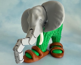 Lirili Larila 3D printed Figurine Viral Meme Elephant in Sandals Funny Desk Decor Unique Gift Kawaii Animal Toy Handmade Collectible TikTok