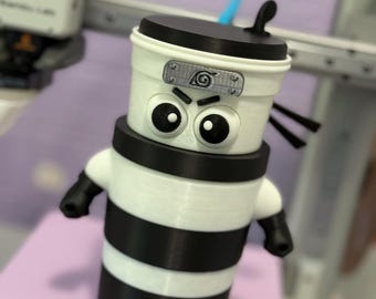 Cappuccino Assassino tumbler 3D Printed figure Brainrot Italian memes Desk Toy coffee Cup Gift for Killer Cappucchino and Meme Tiktok Fans