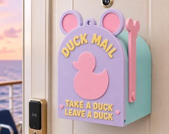 Duck Mail Cruise Door Magnet | 3D Duck Hiding Game Box | Cruise Cabin Door Decoration Leave Take Duck