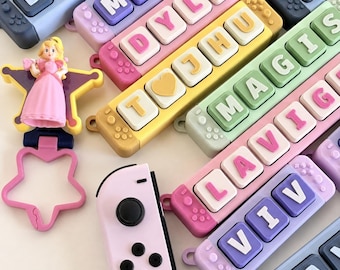 Personalized Name Fidget Keychain, Custom Gamer Clicker, Mechanical Trendy Switch Gift Keychain for Back to School