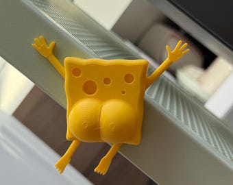 Imán de trasero de esponja marina, divertidos imanes de trasero impresos en 3D, divertidos dibujos animados inspirados en la decoración del refrigerador, regalo meme, regalo para compañeros de trabajo
