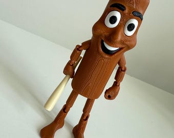 Tung Tung Sahur Meme Toy 3D Printed Bat Character from Viral TikTok Trend Funny Desk Toy or Gag Gift Custom Sahur Prop Meme Tiktok Fans