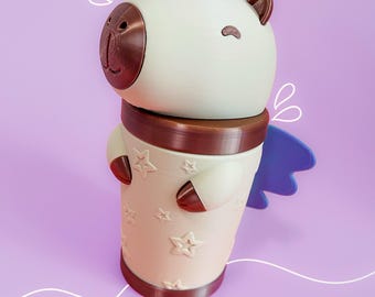 Capybara Unicorn Tumbler 3D Printed Cute Drinkware Cup Kawaii Capybara Gift Fantasy Animal Cup Gift animals lovers Capybara cup girlie kids