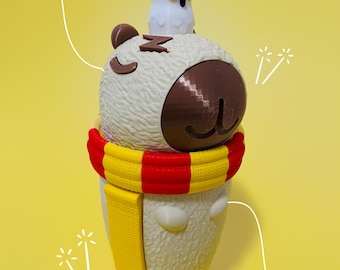 Capybara wizard Tumbler 3D Printed Cute Drinkware Coffee and Water Cup Kawaii Capybara Gift gamers fantasy Cup Gift book lovers Capybara cup