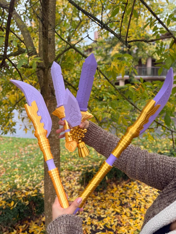 Huntrix Demon Hunters Mira Spear Gokdo Polearm – 3D Printed Purple