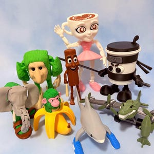 Italian brainrot meme Toys bundle 3D Printed Viral Meme Figure TikTok Trend Collectible Funny Gift for Meme Tiktok Fans Brainrot tralalero