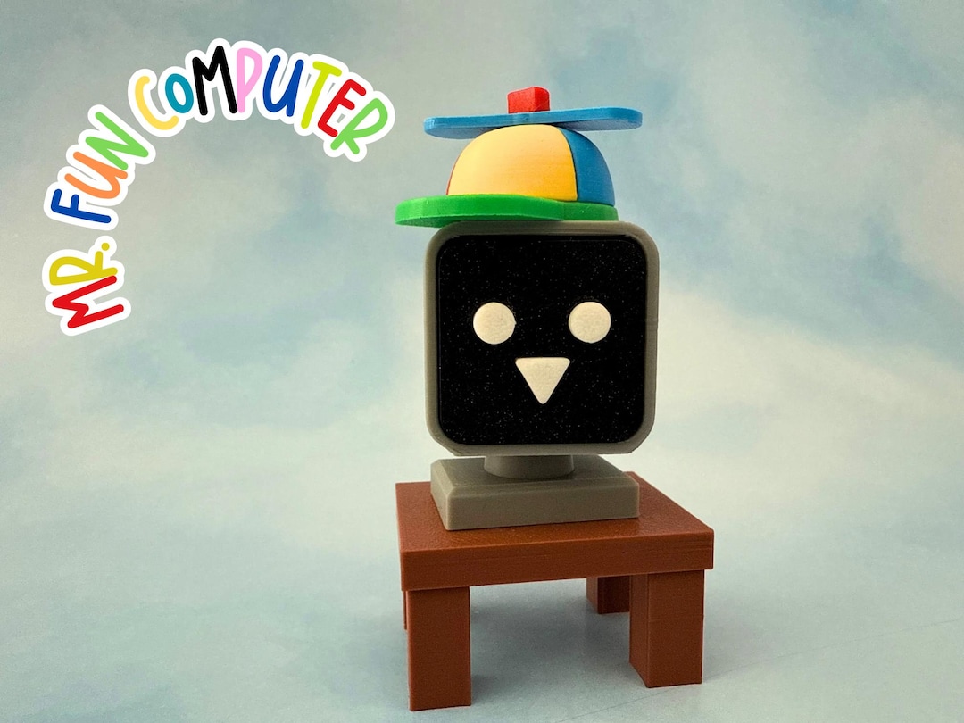 Mr Fun Computer Sprunki Toy Keychain 3D Printed Incredibox Inspired ...