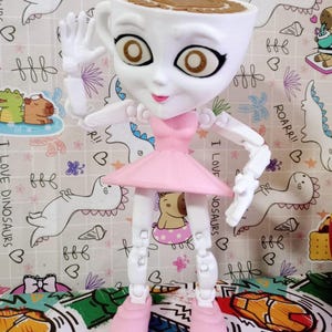 Cappuccina Ballerina 3D Printed figure Brainrot Italian memes Desk Toy coffee Cup Figurine Gift for  coffee lovers and Meme Tiktok Fans