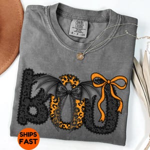 Comfort Colors® Boo Coquette Halloween shirt Cute Ghost Shirt Boo shirt Spooky Season Shirt Boo Boo Crew Boo Ghost Shirt Boo-Jee Shirt