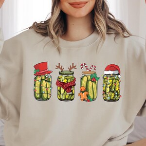 Christmas Pickle Sweatshirt, Canned Pickles Christmas Sweatshirt,Pickle Lover Gift,Pickle Sweatshirt,Christmas Gift For Women,Pickles Hoodie