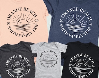 Custom Family Beach Trip 2026 Shirt, Family Matching Vacation Tee, Family Summer Trip Shirt, Coastal Tshirt, Beach Vibes Tee, Traveler Gift