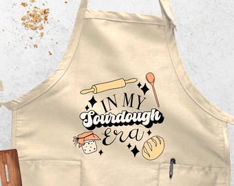In My Sourdough Era Apron, Sourdough Starter Apron, Baking Apron, Funny Apron, Mom Kitchen Apron, Women's Gift,Sarcastic Apron,Kitchen Apron