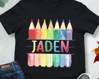 Personalized Kids School Shirt, Custom Name Shirt, First Day Of School, Shirt for Kids, Kindergarten Shirt, Back to School, Customized Tee