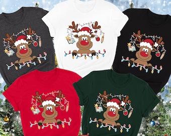 Reindeer Teacher Squad Shirt, Christmas Teacher Tee, Teacher Christmas Gift, Matching Teacher Christmas, Santa Hat Reindeer, School Xmas