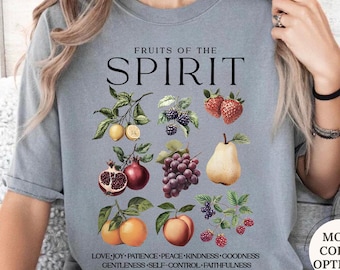 Comfort Colors®  Fruit of the Spirit Shirt, Christian Women Shirt, Bible Verse Shirt, Jesus Lover Gift, Religious Shirt, Christian Clothing