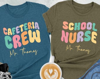Custom School Staff Shirts, Personalized Office Team Gifts, Front Office School Shirt, School Office Team, Back To School, 1st Day Of School