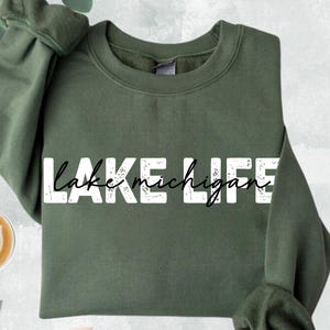 Personalized Lake Life Sweatshirt, Custom Lake Name Hoodie, Lake Life Sweater, Lake Trip, Lake Lover Gift, Lake Camping, Nature Lover Gift