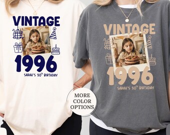 Comfort Colors Custom Photo Birthday Shirt, Personalized Picture Birthday Gift, Birthday Crew Shirt, Birthday Party Gift, Group Birthday Tee