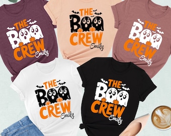 The Boo Crew Shirt, Custom Name Halloween Shirt, Family Matching Halloween Shirt, Group Halloween Tee, Halloween Boo Shirt, Halloween Party