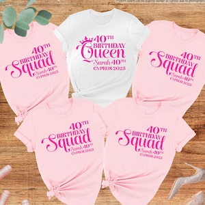 Personalized Birthday Queen Shirt, Birthday Squad Matching Tees, Women Birthday Crew Shirts, Birthday Girl Shirt, Birthday Group Tee