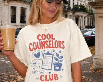 Comfort Colors® Cool Counselors Club Shirt, School Counselor Tee, School Therapist Tshirt, Counselor Appreciation Gift, Back to School Tee