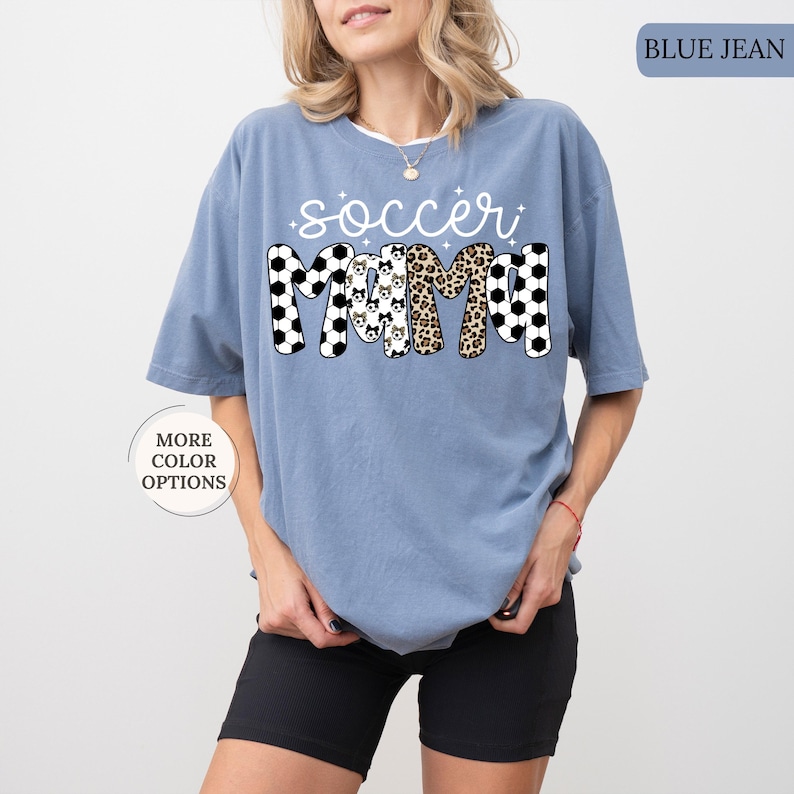 Comfort Colors Retro Soccer Mama Shirt, Leopard Soccer Mom Shirt, Game Day Soccer Shirt, Soccer Season Shirt, Soccer Lover Gifts, Soccer Tee immagine 13