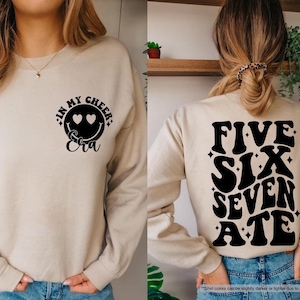 In My Cheer Era Sweatshirt, Five Six Seven Ate Cheer Era Sweatshirt,Cheer Mom Sweater,Cheerleader Hoodie,Cheerleading Sweater,Cheer Mom Gift