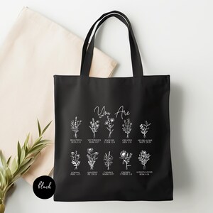 You Are Bible Verse Tote Bag, Wildflowers Bag, Christian Tote Bag, Inspiration Tote Bag, Religious Gift,Faith Bag,Christian Women's Tote Bag image 3