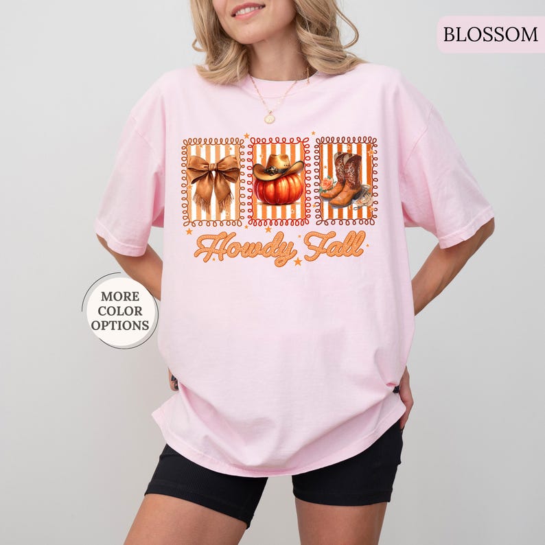 Comfort Colors® Retro Western Fall Shirt, Howdy Fall Shirt, Howdy Pumpkin Shirt, Fall Cowboy Boots Shirt, Coquette Fall Shirt, Autumn Tee bild 9