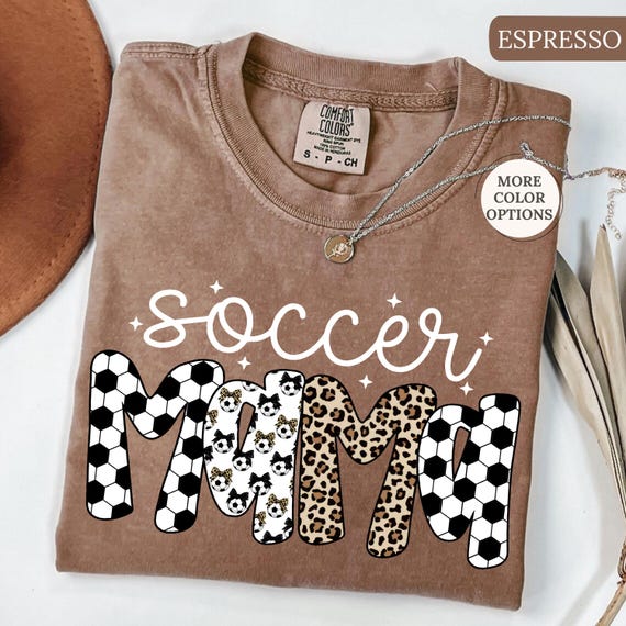 Comfort Colors Retro Soccer Mama Shirt, Leopard Soccer Mom Shirt, Game Day Soccer Shirt, Soccer Season Shirt, Soccer Lover Gifts, Soccer Tee