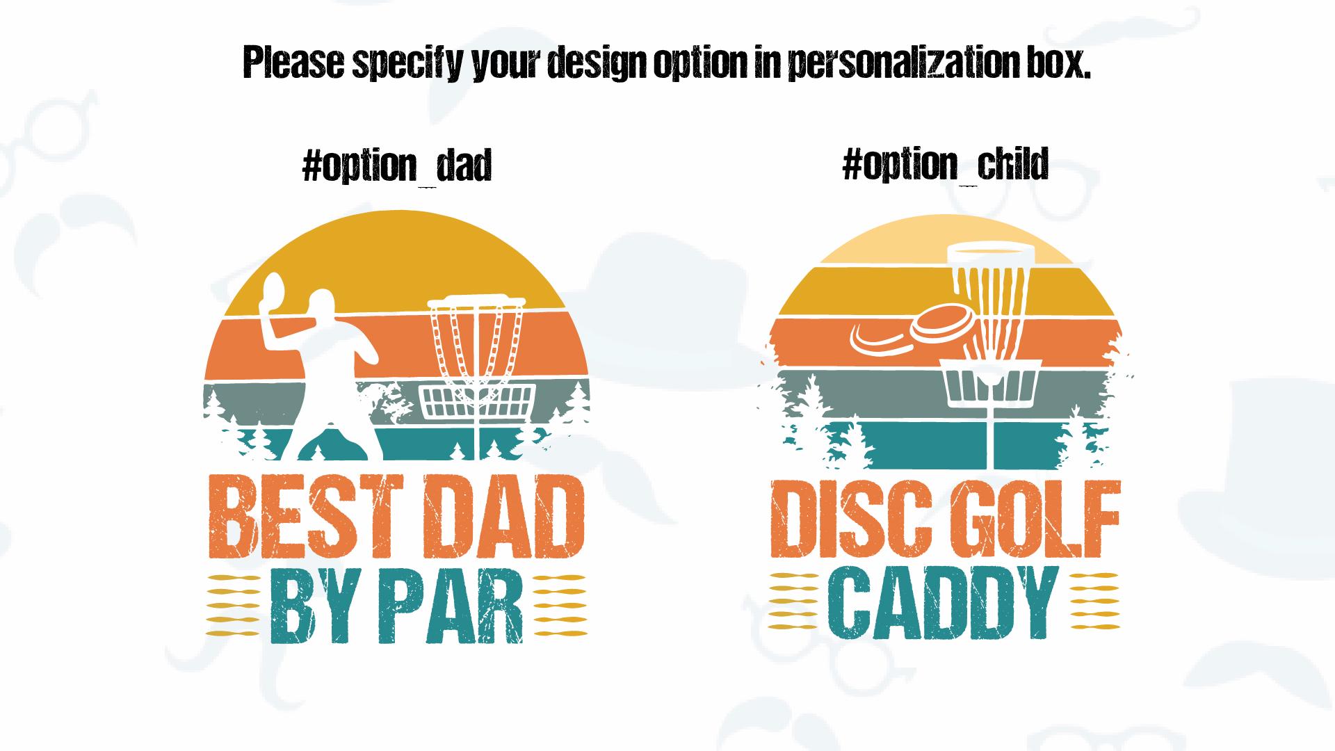 Best Dad by Par Disc Golf Shirt, Disc Golf Daddy and Caddy Shirt, Dad ...