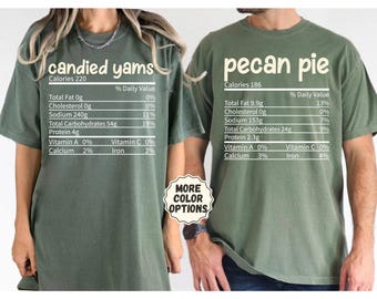 Comfort Colors® Thanksgiving Nutrition Facts Shirt, Thanksgiving Food Shirt, Turkey Day Shirt, Family Dinner Shirt, Friendsgiving Shirt