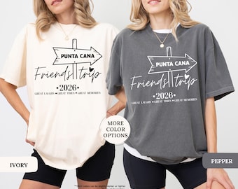 Comfort Colors® Friends Trip 2026 Shirt, Personalized Friends Vacation Shirts, Girls Trip Shirt, Friends Travel Shirt, Custom Location Shirt